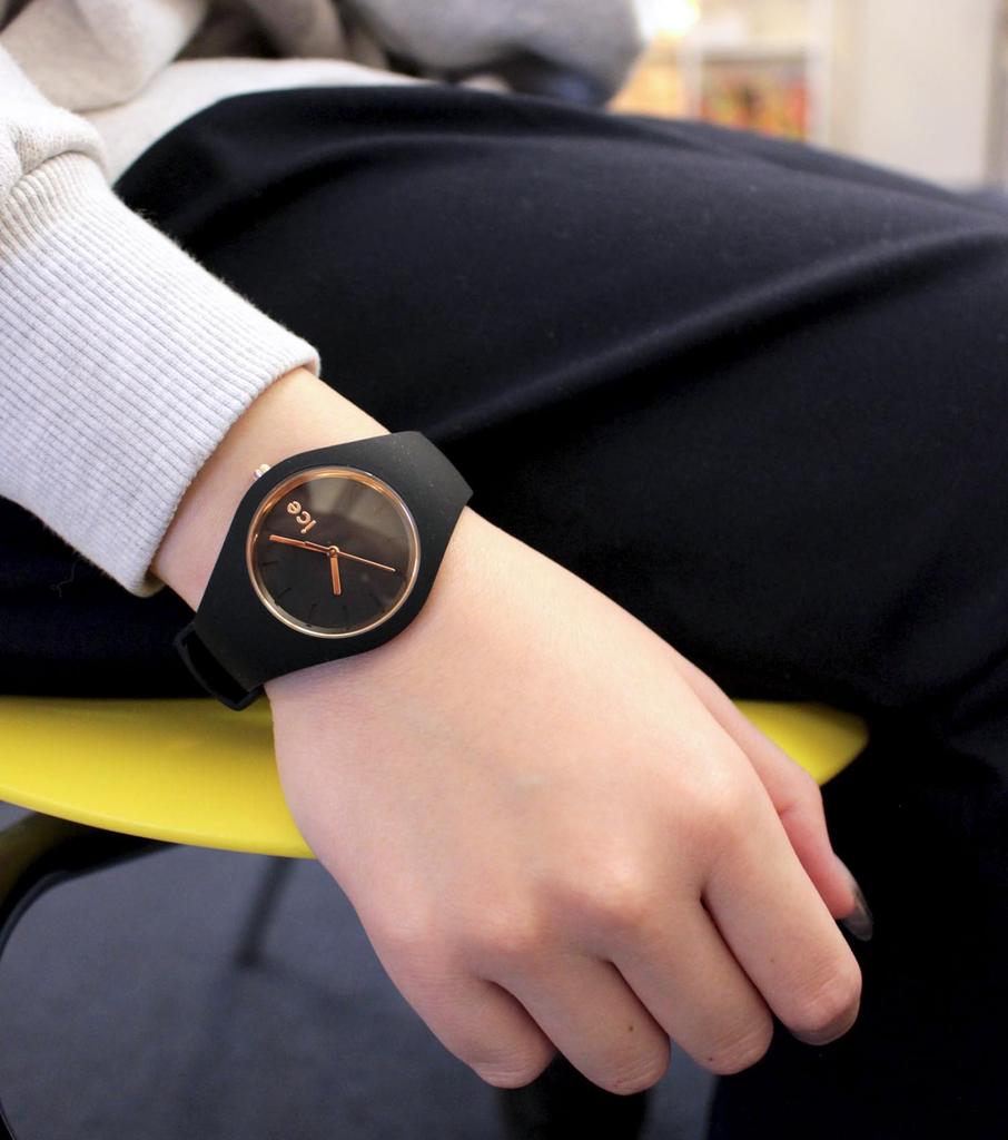 Авторизованный дистрибьютор Часы Ice watch 024521 Black Rose Gold Small Plus 37mm 3 стрелки [Ice-watch] женские [ICE glam]