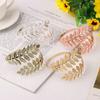 Women Round-Shape Bangle Jewelry Laurel Leaf Bracelet Arm Chain Bridal Decor Upper Arm Bracelet