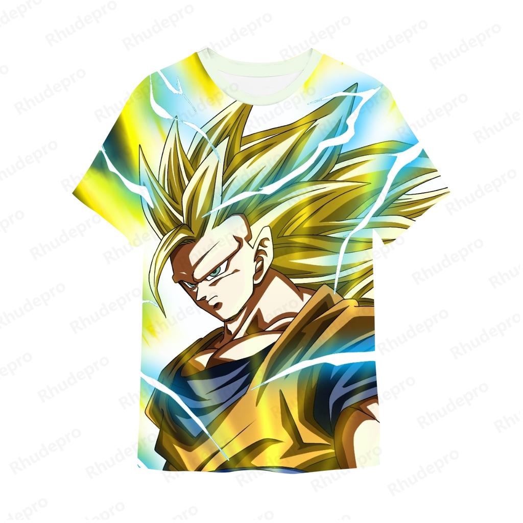 Goku New Dragon Ball T Shirts 2024 Men's T-shirt Tops Children's High Quality Clothing Vegeta Streetwear Fashion Hip Hop