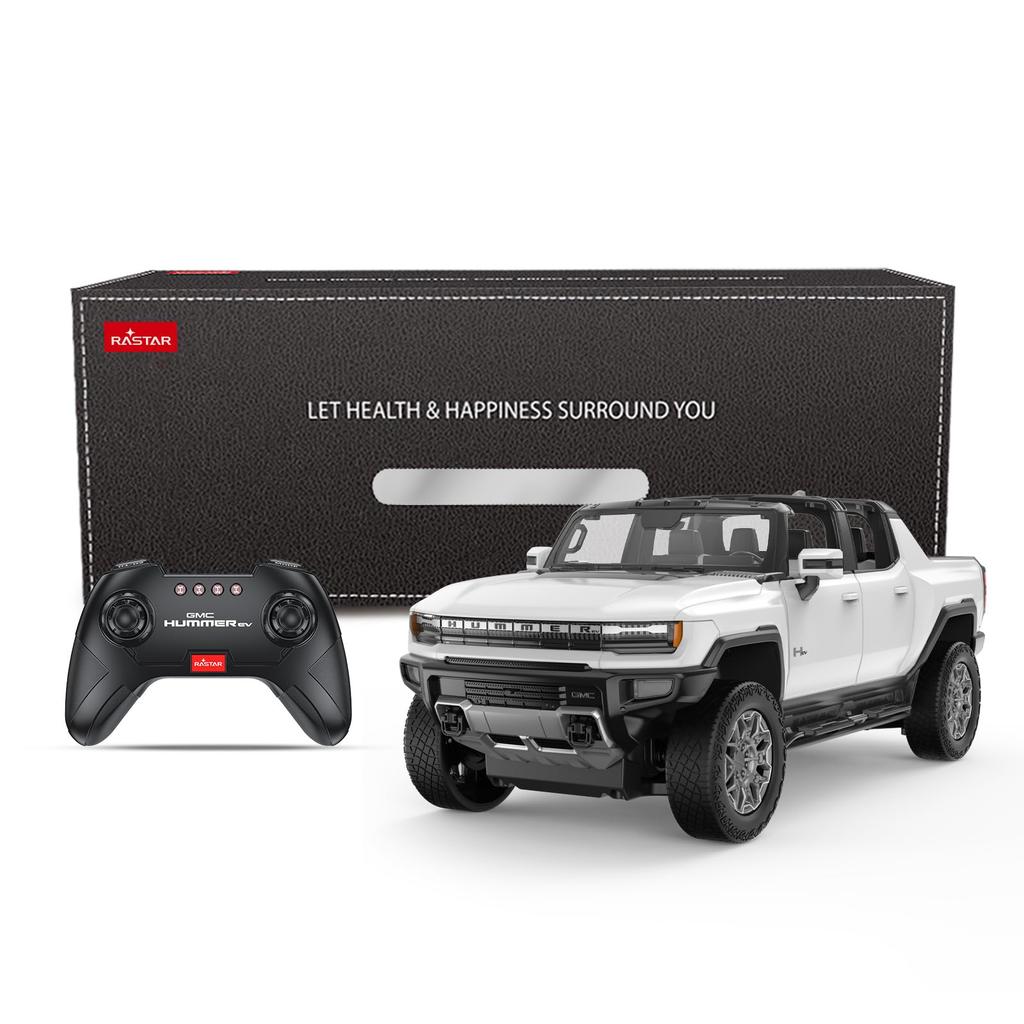 Радиоуправляемая модель GMC Hummer Электропикап RC Электрокроссовер Детский Мальчик RC Hummer Белый G 1/16 Машина, Монстры, Грузовик, 2.4