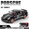1:24 масштаба 911 Turbos, металлический спортивный автомобиль, модель из сплава, литой автомобиль и игрушечный автомобиль, имитация звука и света, коллекция, детский подарок