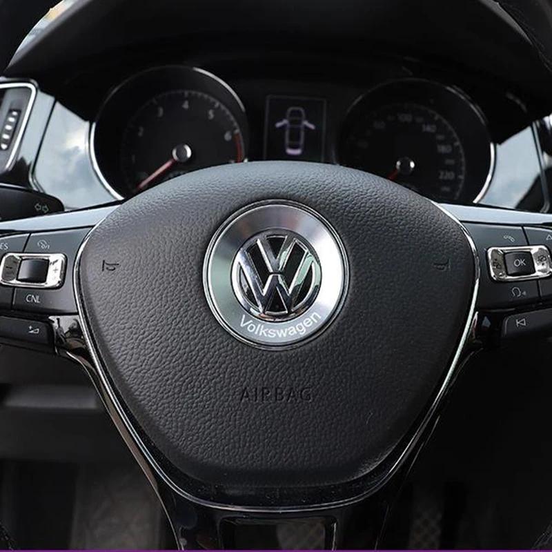 Для VOLKSWAGEN VW Руль Автомобиля Авто Эмблема Наклейка Аксессуары Для Volkswagen VW R-line GTI R Polo Golf Touareg Passat Mag