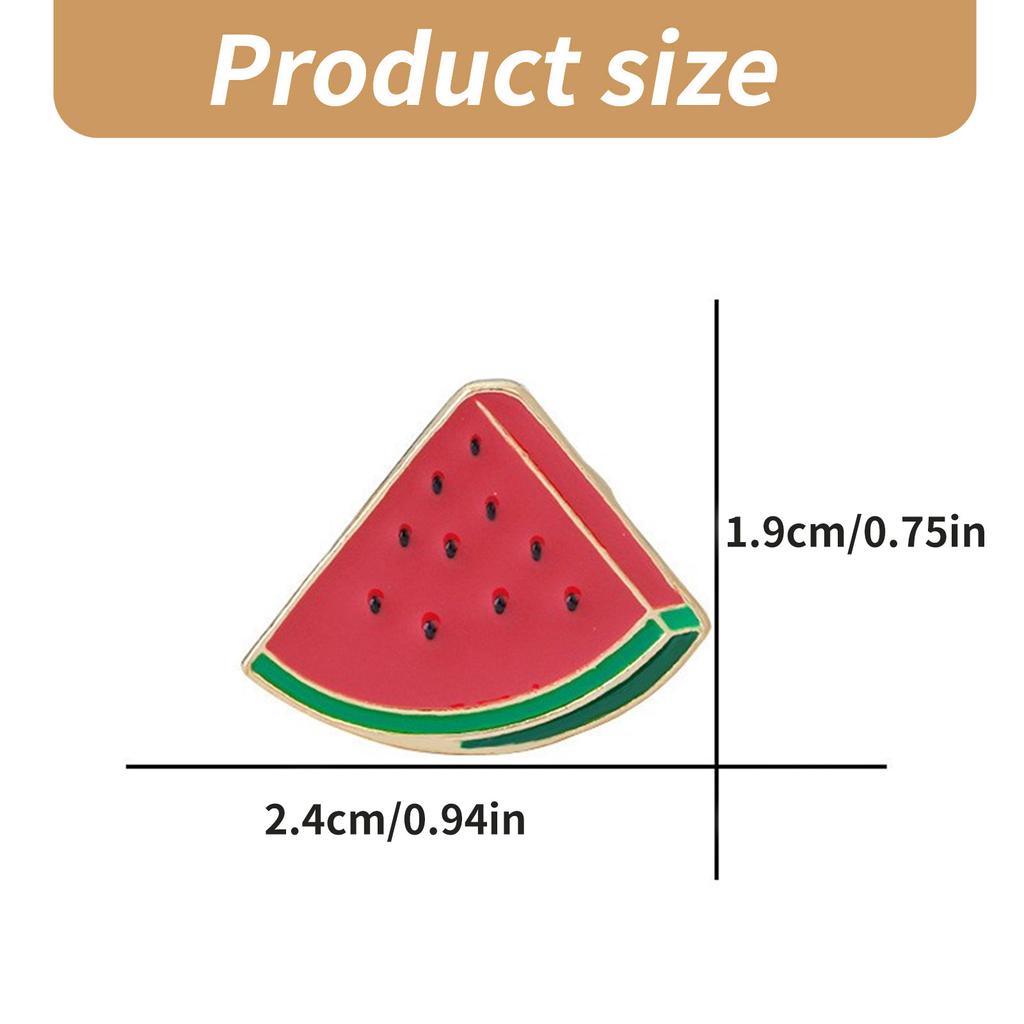 Модная брошь-шарм Арбуз Эмалевый значок Модная фруктовая брошь Значки Арбуз Подарок для подростков и детей