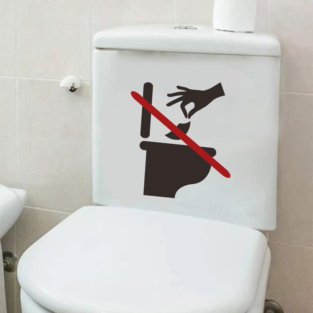Toilet Warnings Toilet Stickers Prohibiting Toilet Paper In The Toilet Sign