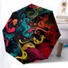 1 шт. Абстрактный вихрь Автоматический складной зонт с кнопкой One Touch, Ветрозащитная конструкция, Легкий портативный зонт для женщин и мужчин6088