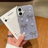 Для iPhone 16 Plus Чехол Жемчужный бант Эпоксидный дизайн ТПУ+ПК Задняя крышка телефона