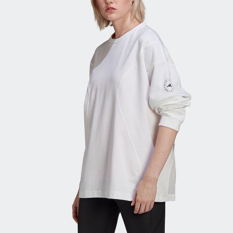 adidas Спортивный пуловер с длинным рукавом, женские топы, белый цвет HA8907