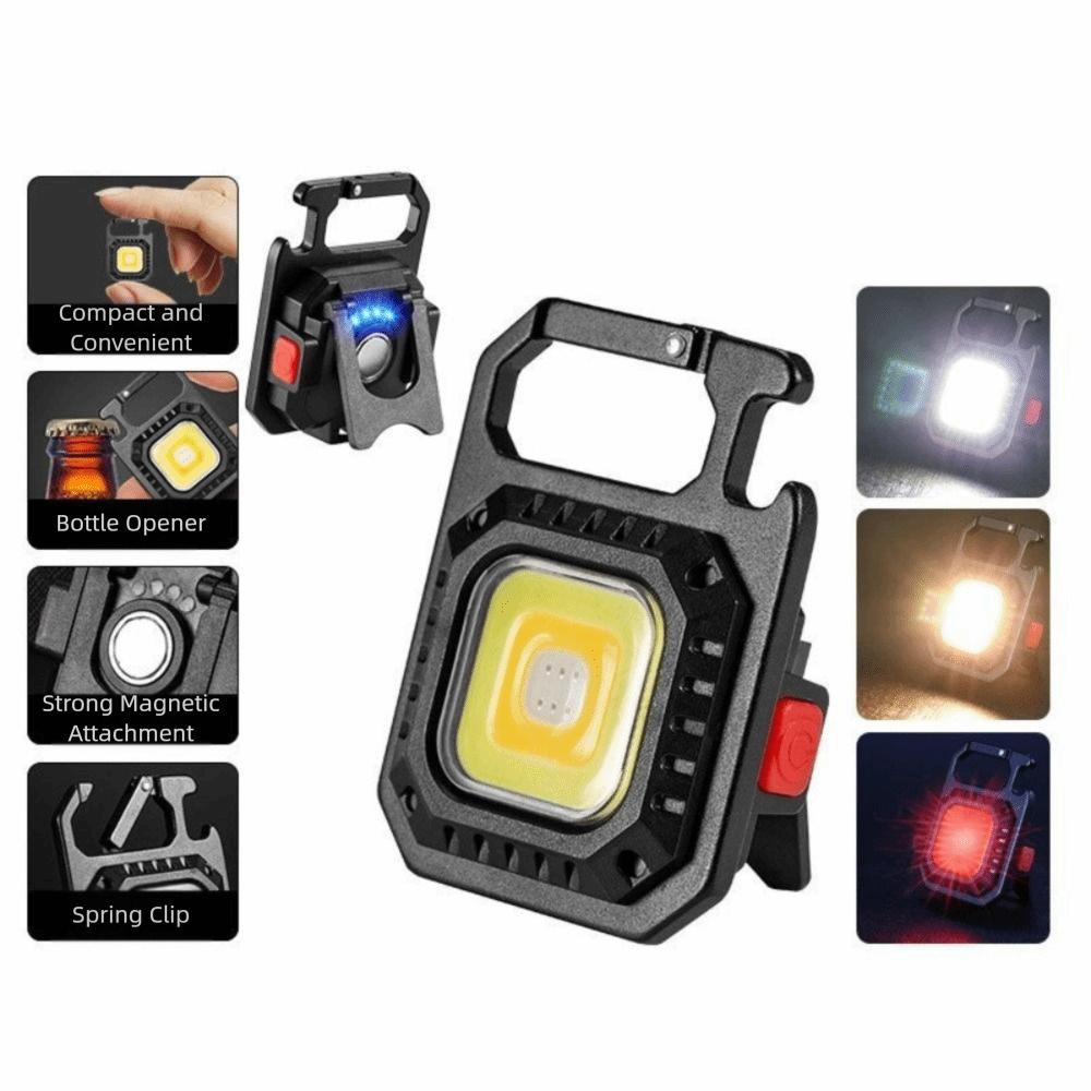 Small Light COB Keychain Work Light Magnetic Camping Emergency Light Mountain Climbing