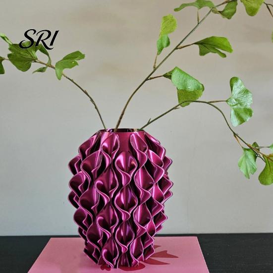 Настольная ваза для цветов 3D-печать Волнистая Современный Boho Центральный элемент стола для сухих и искусственных цветов Декор для дома Комнаты Свадьбы