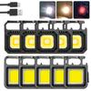 Mini LED Working Light Multifunctional COB Keychain Light Rechargeable Portable Flashlight Outdoor Camping Torch