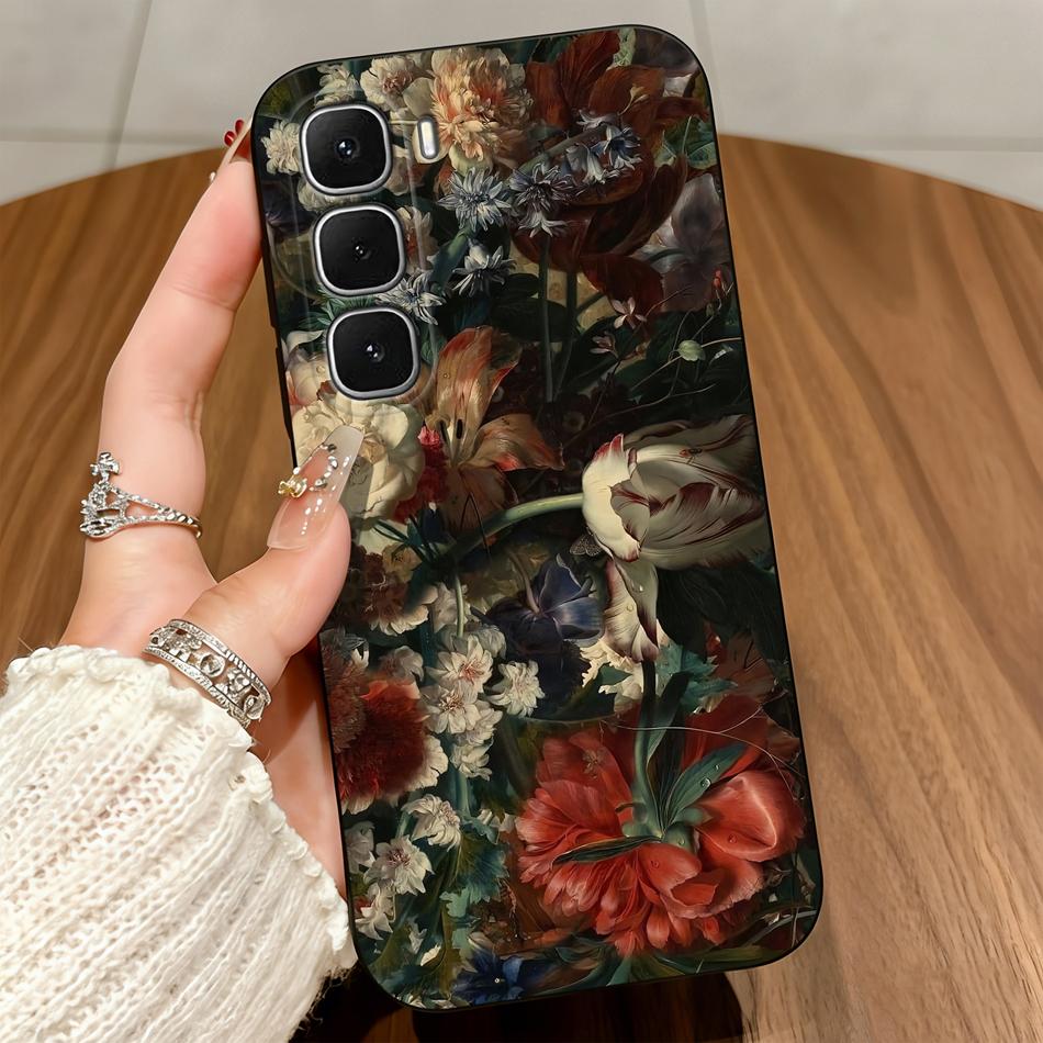 Для infinix Hot 60 50 Pro Plus 60i 50i 40i 30i 20i 20S Hot 20 30 Play 4G 5G Чехол для телефона Лилия Цветочный Матовый Ударопрочный Мягкий Funda