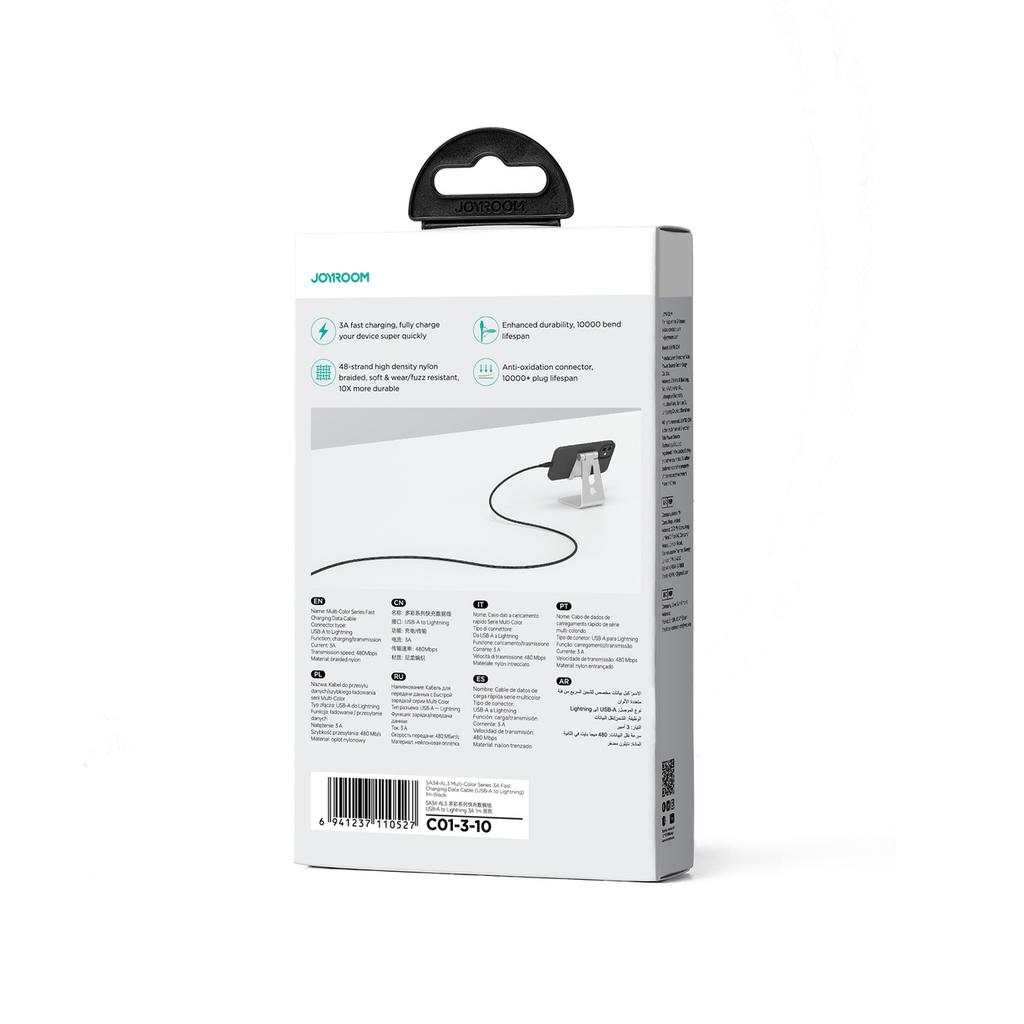 Joyroom S-A34 Lightning Fast Charge Cable 1m Black