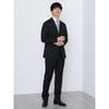 [Beams Heart] костюм базовый однотонный 2 пуговицы мужской ЧЕРНЫЙ XL