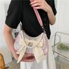 Pearl Female Bag Retro Luxury Designer Handbag Bow Crossbody Bags Fashion Canvas Women's  Trend Shoulder Bag