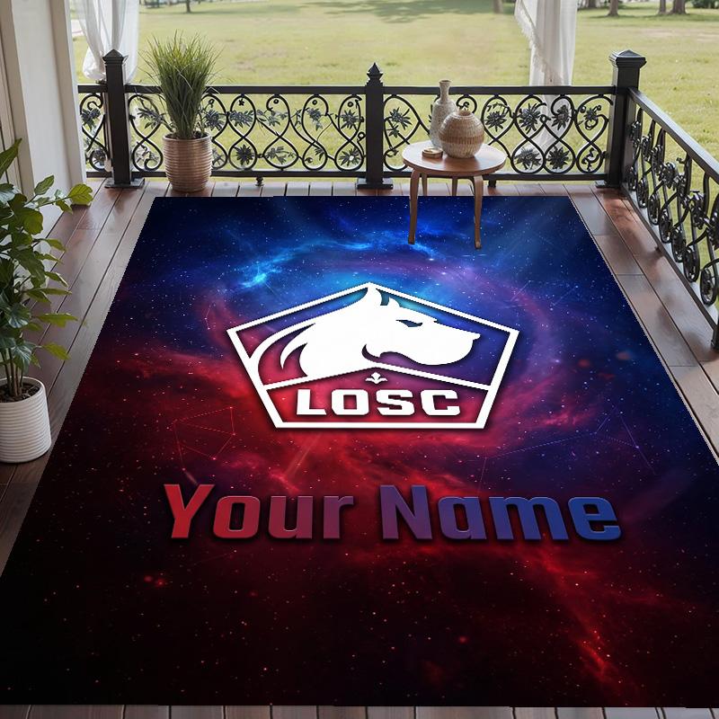 Custom Text Printed Rug LOSC Lille Non Slip Floor Carpet For Home Room Decor