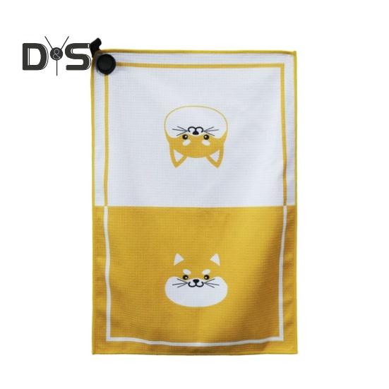 Магнитное полотенце для гольфа с сильным магнитом, вафельная сумка для гольфа из микрофибры, полотенце для гольфа с принтом, чистящее средство для мячей для гольфа