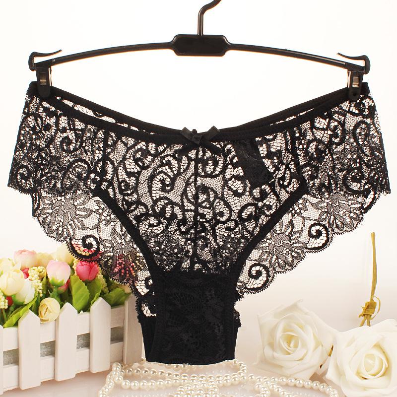 Mid-Waist Panties Women's Briefs Women's Seamless Lace High-End Sexy