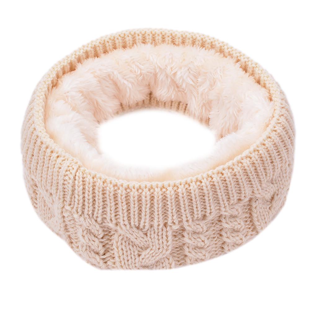 Женский и мужской однотонный зимний теплый вязаный платок с воротником, мягкий шейный шарф