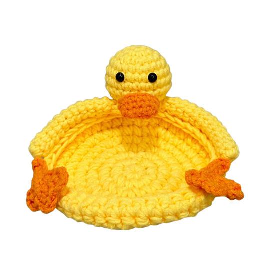 Duck Panda Crochet Coaster Heat-resistant Kitchen Handmade Countertop Table Protection Non-slip Mug Coffee Tea