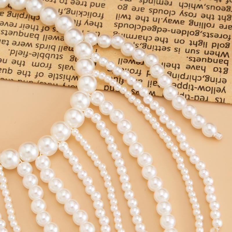 Элегантный браслет с бахромой из имитации жемчуга на irregular chain designs для женщин и девочек