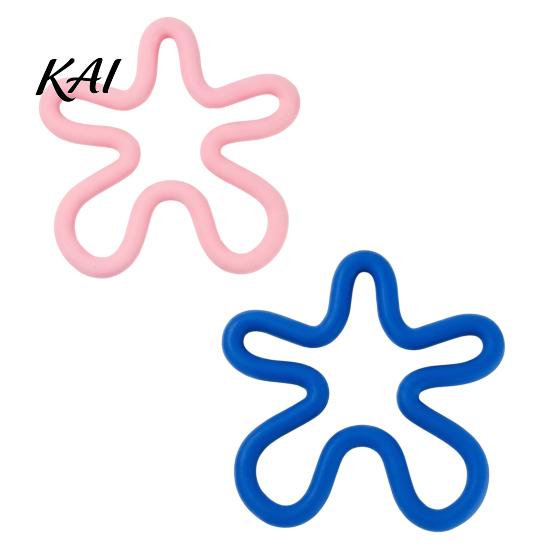 Soft Silicone Trivet Set Coaster, Irregular Flower Shape, Kitchen Countertop Protector, Non-slip Decorative Dining Table Mat Heat
