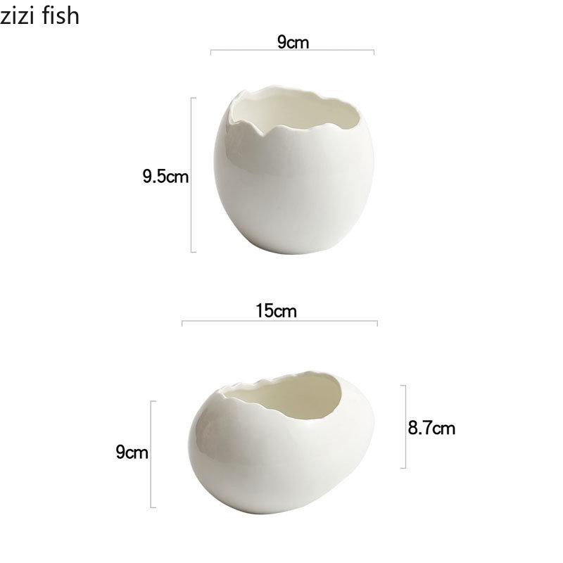 Ceramic Bowl Egg Shell Shape Steamed Egg Bowl Household Dim Sum Bowl Soup Bowls Noodles Bowls Salad Bowls Kitchen Supplies