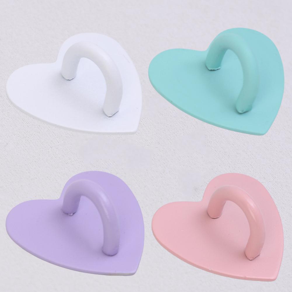 Kawaii Adhesive Metal Heart Phone Charm Holder Mobile Phone Case Finger Ring Stand Hooks Buckle Charms Clasp Accessories String 1