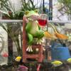 Garden Ornament Pot Hanger Frog Ladder Design Weather-Resistant Resin Pot Edge Ornament Plant Display Accessory
