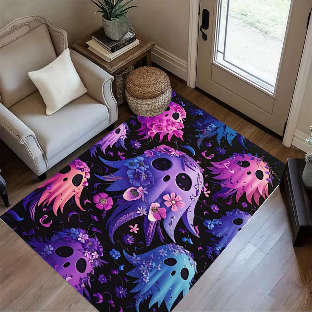 1pc halloween design rug non slip carpet home decor gift living room bedroom
