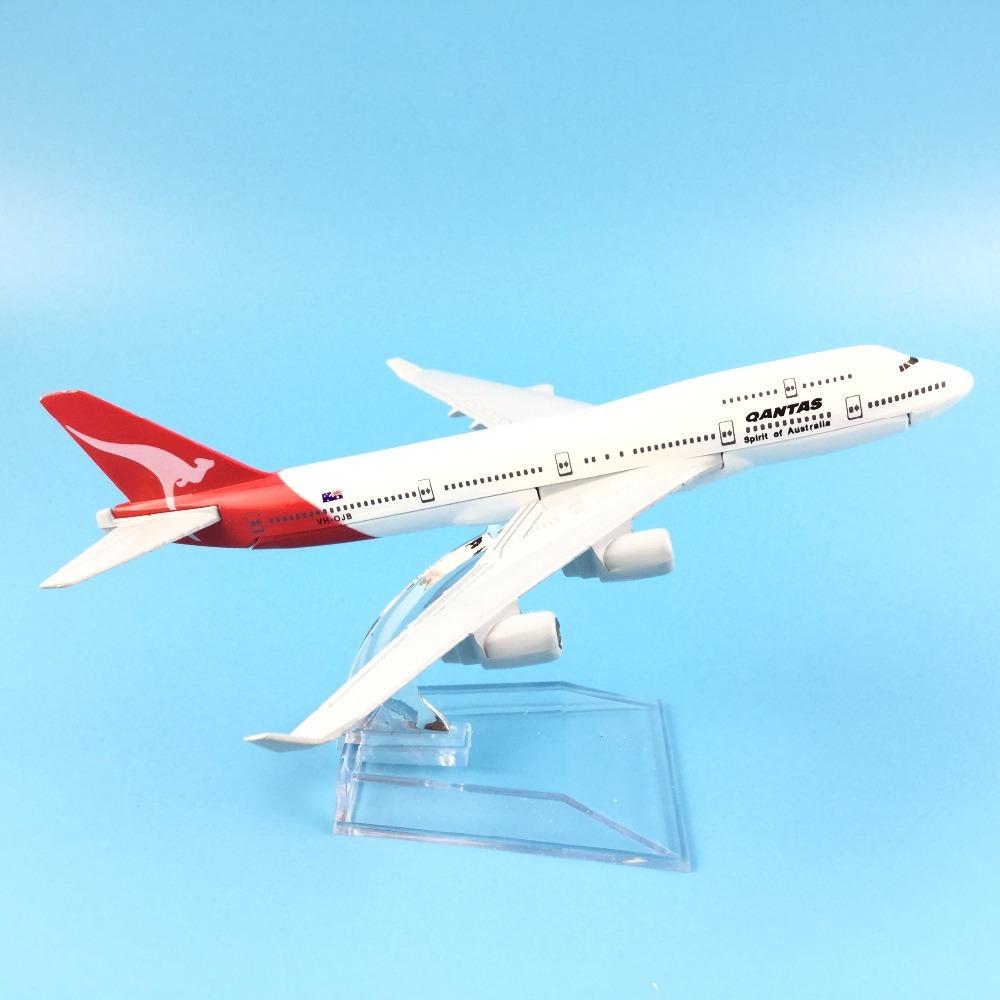 Масштаб 1/400 16 см Модель самолета Qantas Boeing 747 Самолет Литой металлический самолет