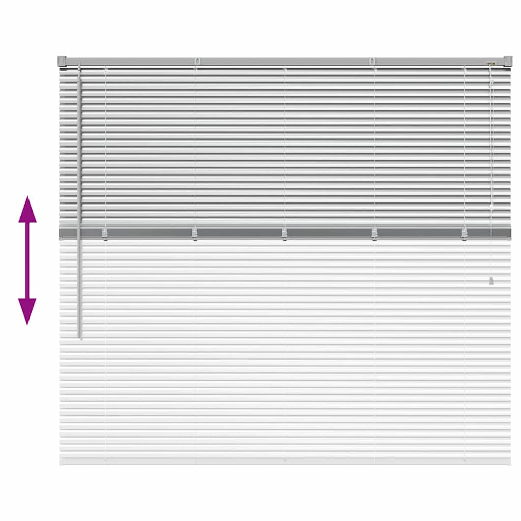 Aluminum Venetian Blinds Silver 130 x 140 cm