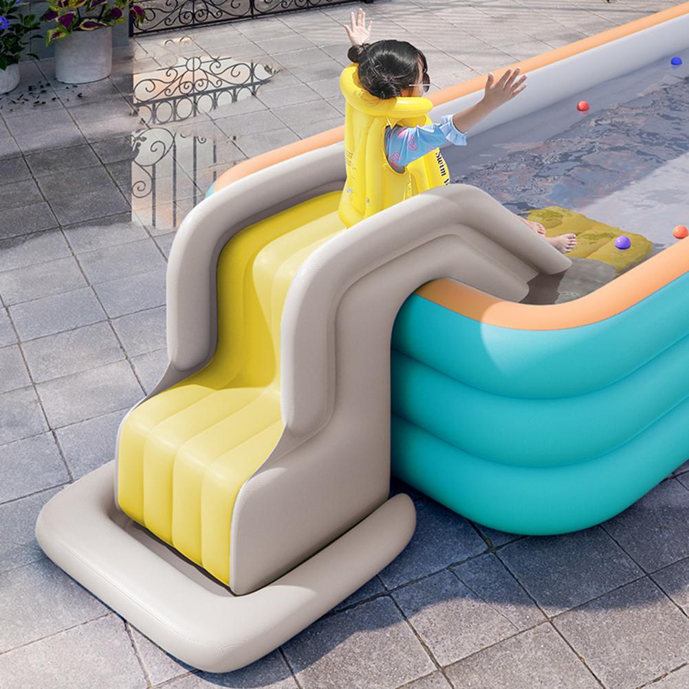 Inflatable Water Slide Compact Inflatable Climbing Wall Water Slide Park Outdoor Summer Fun for Kids