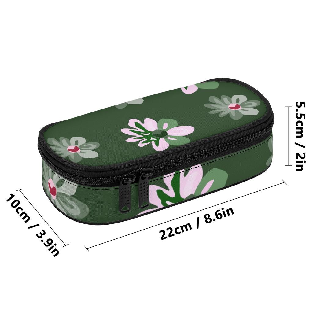Pencil Pouch Neat Design 300D Polyester Zipper Closure with Pen Slot Board Mesh Pocket and Large Storage Section for Students