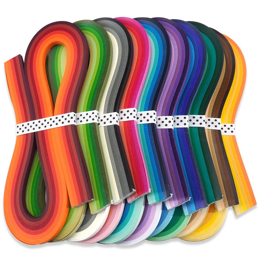 JUYA Quilling Kit 1200 Sheets of Paper 60 Kinds of Gradation Colors Length 540mm Width 10mm