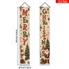 Merry Christmas Porch Sign Vertical Contrasting Letters 1 Pair Polyester Indoor Outdoor Decor