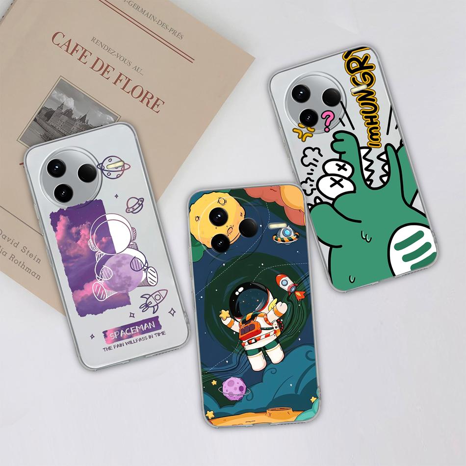 Чехол для POCO F7 Pro / F7 Ultra Летний Цветок Прозрачный Funda для POCO F 7 Мягкая Ультратонкая Задняя Крышка Телефона Ударопрочный Корпус