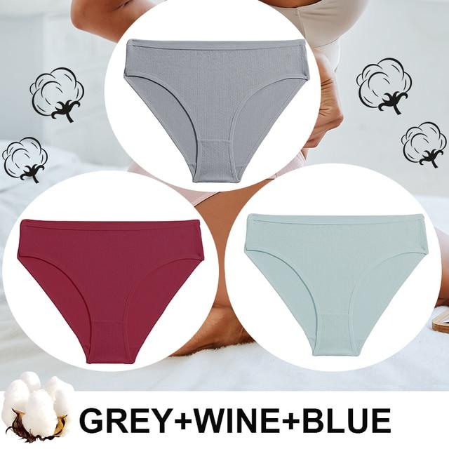 FINETOO 3 шт./лот, женские трусики с высокой талией, бесшовные трусики, нижнее белье, хлопковые трусы, сексуальное женское белье, женское нижнее белье