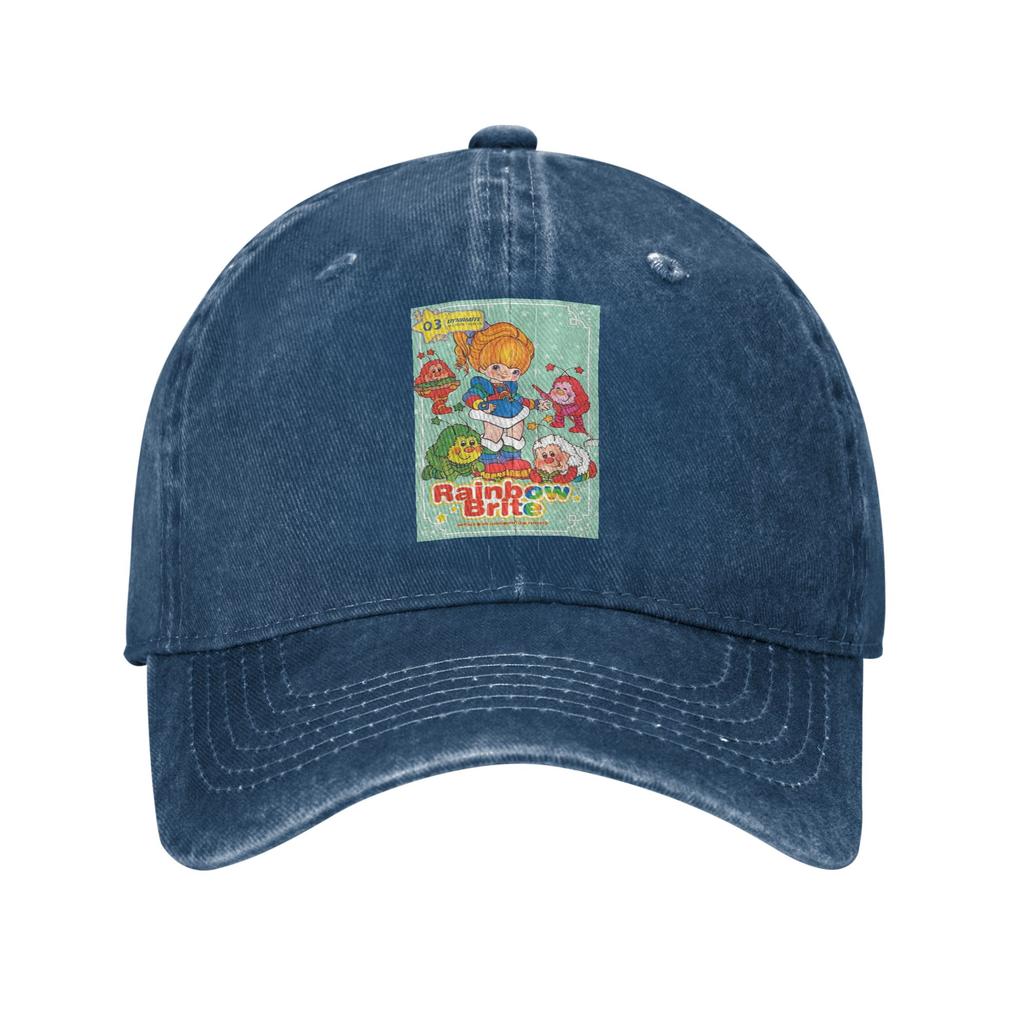 Rainbows Brite Baseball Caps Snapback Washed Denim Hats Outdoor Adjustable Casquette Hip Hop Baseball Cowboy Hat for Unisex Women
