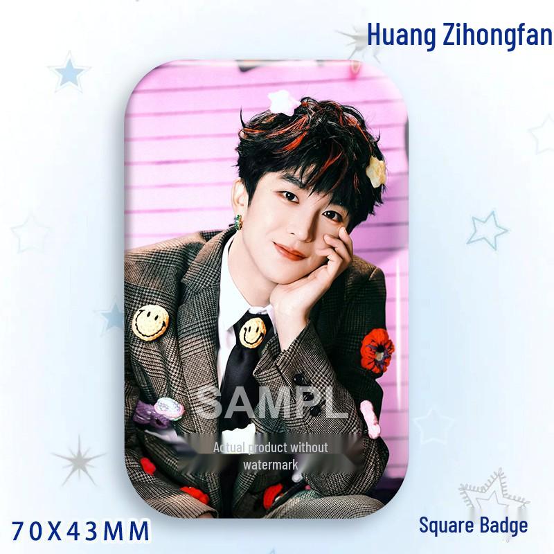 Huang Zihongfan Laser Star Idol Badge Brooch Pendant