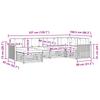 Outdoor Sofa Set with Cushions 6 pcs Natural and Anthracite