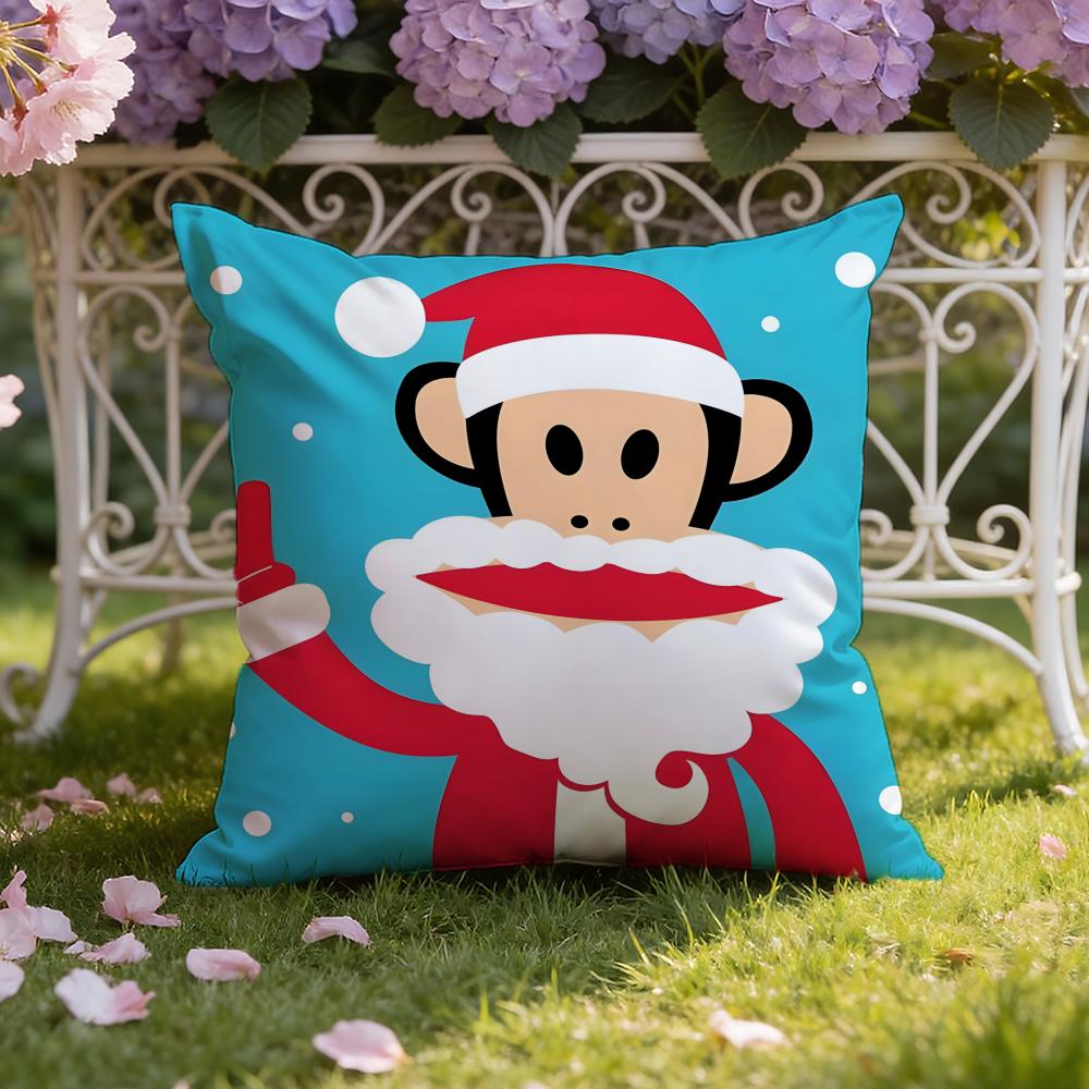 Мультяшная наволочка с обезьянкой P-Paul Frank, двойного назначения для дома и автомобиля: Двусторонняя конструкция для максимального комфорта