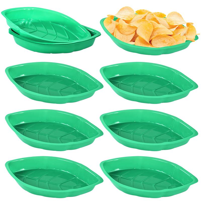 6/12 шт. Зеленая тарелка в виде пальмового листа, поднос для закусок, еды, конфет, гавайский тропический летний декор для вечеринки, декор для вечеринки в джунглях, дня рождения, свадебные принадлежности