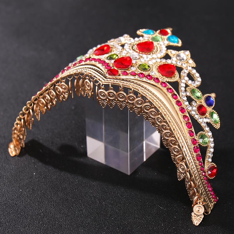 Retro Hair Jewelry Wedding Crown Bridal Headpiece Woman Baroque Crystal Rhinestones Tiaras Crowns Wedding Hair Accessories