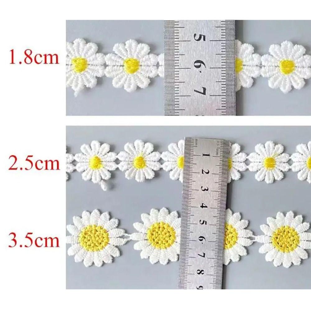 15Yards Lace Sun Flower Embroidery Lace Yellow Clothing Accessories Home Decor