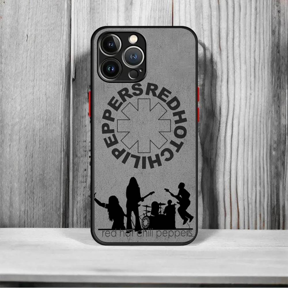 R-Red Hot Chili Peppers Для iPhone 16 15 14 11 12 13 Mini Pro Max X XR XS Чехол для телефона ударопрочный матовый