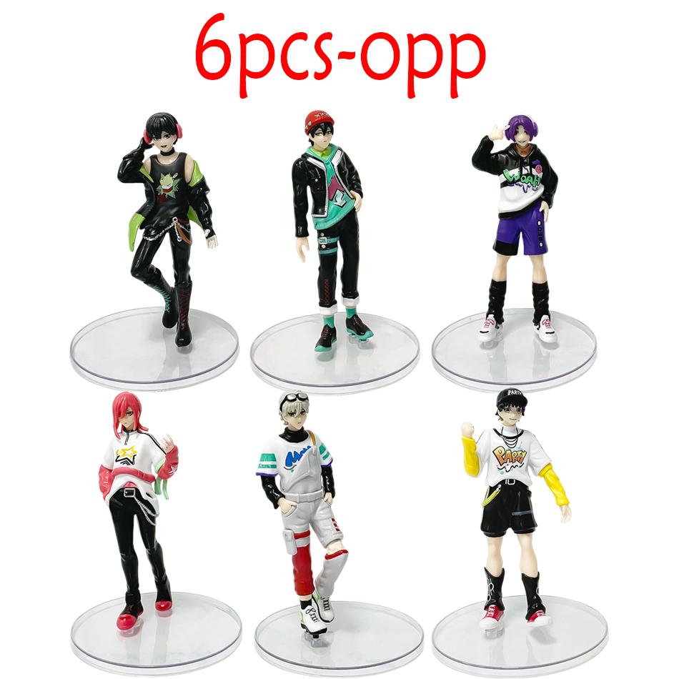 6pcs BLUE LOCK Anime Figures Doll Isagi Yoichi Nagi Seishiro Bachira Meguru Mikage Reo Figure Model decoration Toys for kid Gift