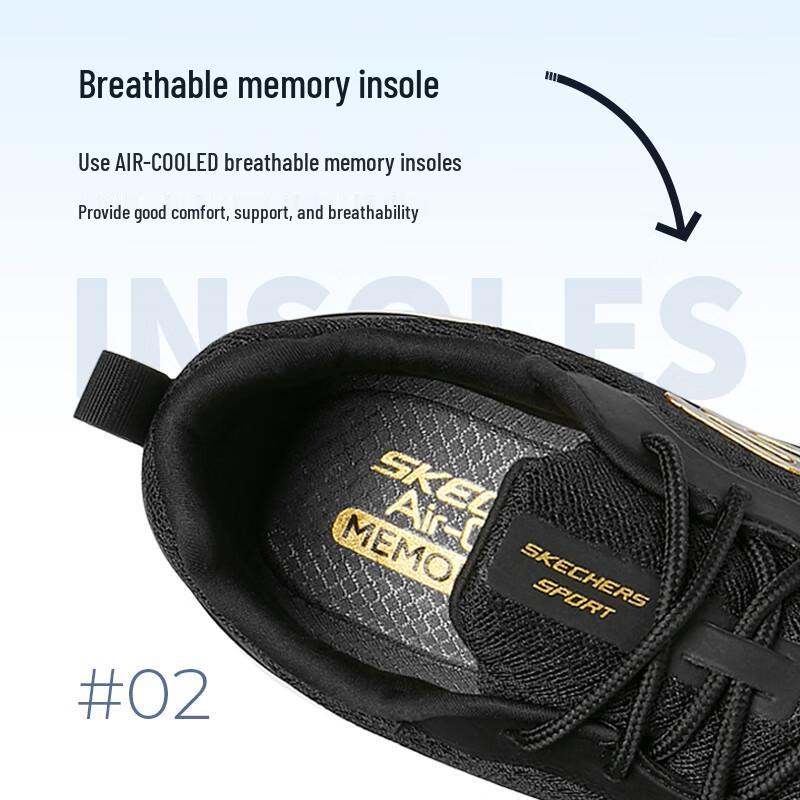Skechers Мужская легкая сетчатая обувь для бега и повседневной носки