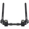 Universal 22mm Low-Profile Motorcycle Separated Handlebar With Adjustable 28mm Risers Aluminum Alloy Cafe Racer Bobber Custom