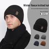 Unisex Winter Knit Hat with Velvet Lining - Warm, Windproof, and Ideal for Cycling
