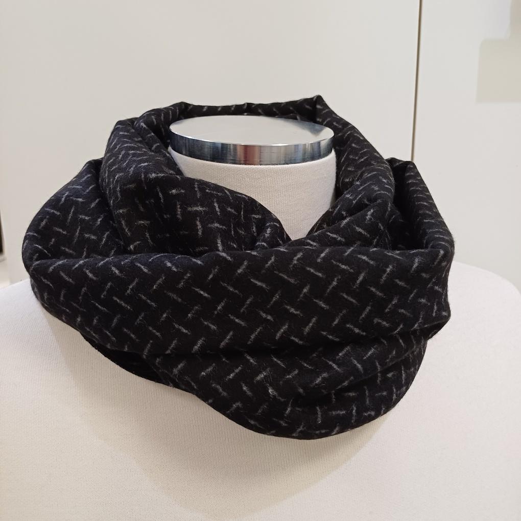 Мужской черный шарф из смесового вискозного волокна RO4C079 _Новый основной филиал Ильсан